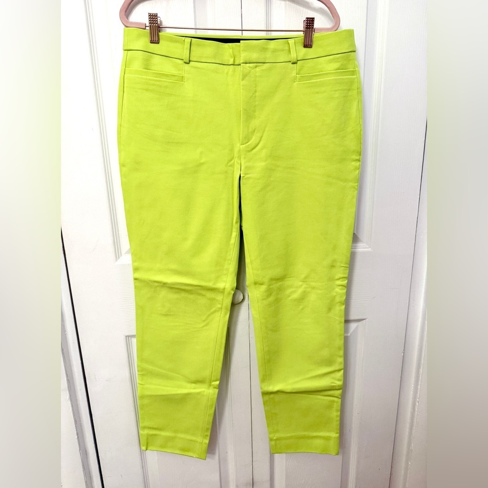 Banana Republic Neon Yellow Sloan Trousers 12